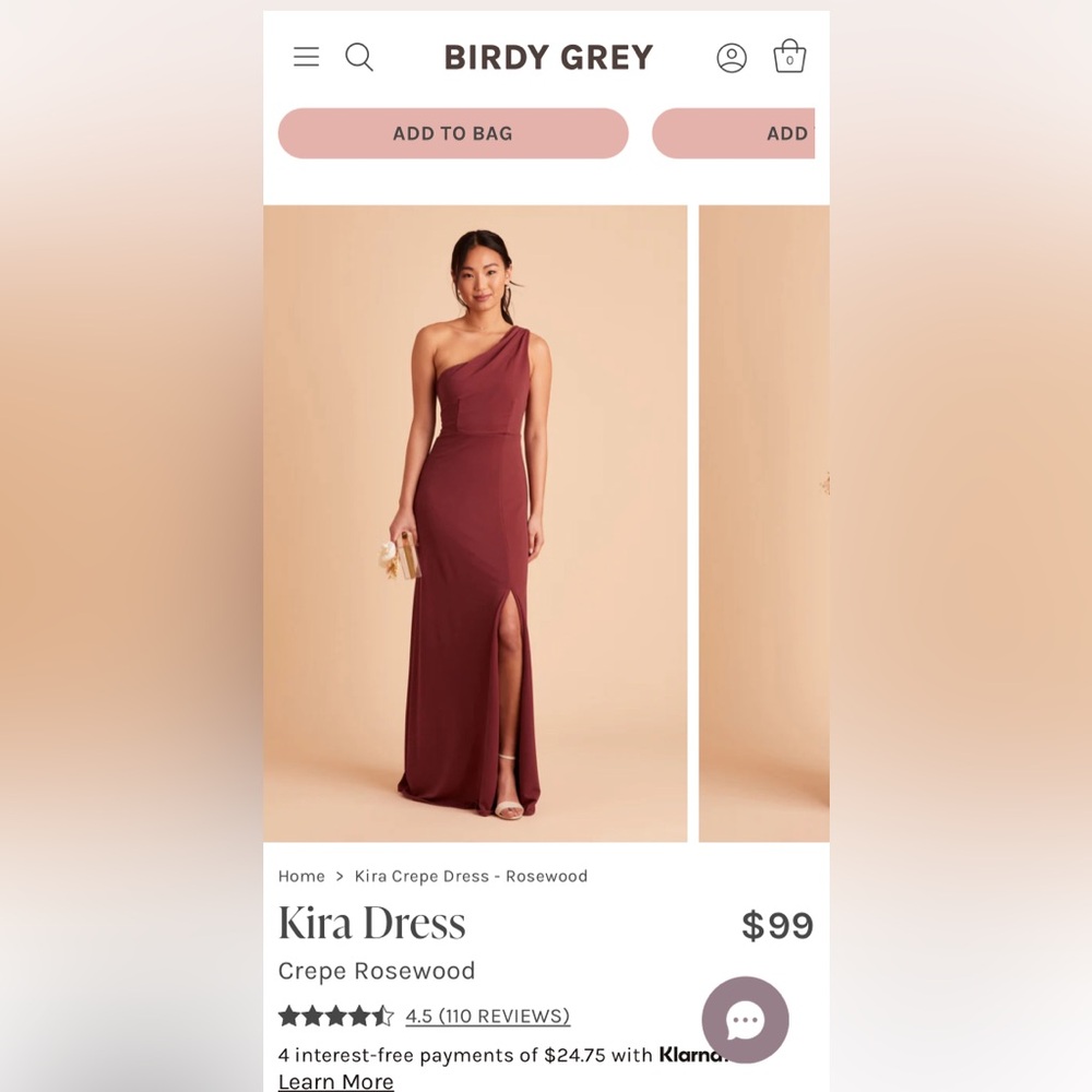 Birdy Grey -Kira Dress Crepe Rosewood